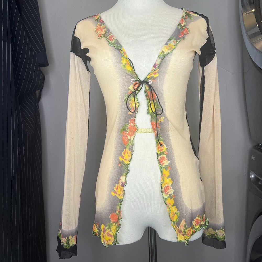 Jean Paul Gaultier Sheer Mesh Open Top Sz M Gorgeous!